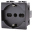 PRESA SCHUKO + SICUREZZA ABL NERO VOLT 250 A 10/16 2P+T