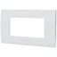 PLACCA COPRIFRUTTI ABL BIANCO POSTI 4 MM 140X85