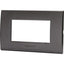PLACCA COPRIFRUTTI ABL NERO POSTI 4 MM 140X85