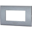 PLACCA COPRIFRUTTI ABL GRIGIO SCURO POSTI 4 MM 140X85