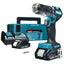 TRAPANO AVVIT PERCUS BATTERIA DHP487RAJ MAKITA VOLT 18X2 AH 2,0 + VALIGIA