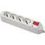MULTIPRESA - CAVO BIPASSO + SCHUKO + INT.LUM FME BIANCO POSTI 4 2P+T 16A