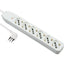 MULTIPRESA BIPASSO SCHUKO + TERMICO ELECTRALINE BIANCO POSTI 6 2P+T 10A N°XMMQ 3X0,75 MT 1,5