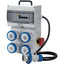 QUADRO DISTRIBUZIONE BLU KEY BOX 2 + PULSANTE FME PRESE CEE BLU X4 MM 210X335 H.MM 110