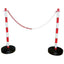 COLONNINA SEGNALETICA PLT BIANCO/ROSSO H.CM 90 BASE A RIEMPIRE