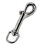 MOSCHETTONE REDINE LUNGO OTTONE NICHELATO KONG + GIRELLO L.MM 77+1/2