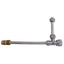 RUBINETTO A SQUADRA X CASSETTA WC + DOPPIA CANNA OTTONE NICHELATO 3/8M