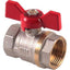 VALVOLA SFERA FF FARFALLA STARS OTTONE NICHELATO 3/4"F