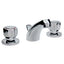 BATTERIA LAVABO SCUDETTO 28 CROLLA OTTONE CROMATO + PILETTA 1"1/4