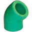 GOMITO PPR A SALDARE 45° VERDE MM 20