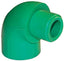 GOMITO PPR A SALDARE MF 90° VERDE MM 25
