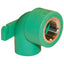 GOMITO PPR A SALDARE 90° F.FEMMINA + STAFFA VERDE/OTTONE MM 20X1/2F