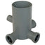 POZZETTO WC SCARICO 3 INGRESSI + 1 USCITA PP GRIGIO MM 40 H.MM 170