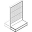 TRASFORMAZIONE A GONDOLA ESTENSIONE MARKET SCHIENALE MIX RAL 9016 CM 100 H.CM 155