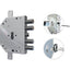 SERRATURA METALLO APPLICARE 2155 PEN/FL CR F.SAGOM M2 TRIPL+SCR IP.MM 28 E.MM 60 DX