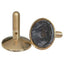 PIEDINO REGOLABILE RIALZATO X MOBILI OTTONE LUCIDO/GOMMA D.MM 40 H.MM 57 MM 10X28