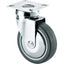 RUOTA A FORCELLA GIREVOLE 220C AVO A/ZINCR/GOMMA GRIGIA D.MM 50X18 P.MM 40X40