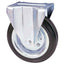 RUOTA A FORCELLA SU PIASTRA 80A AVO A/ZINCR/GOMMA NERA D.MM 160X40 P.MM 140X110