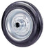 RUOTA GOMMA NERA 112 AVO DISCO ACCIAIO + CUSCINETTI A RULLI D.MM 140X37