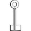 CHIAVE DOPPIA MAPPA PARMA 8385PA SILCA OTTONE NICHELATO
