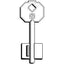 CHIAVE DOPPIA MAPPA PREFER 5PF3 SILCA OTTONE NICHELATO
