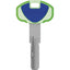 CHIAVE PUNZONATA EVO K22 SECUREMME OTTONE NICHELATO