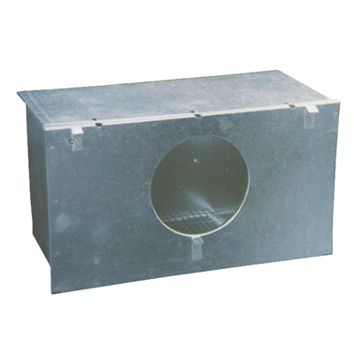 NIDO ESTERNO X GABBIA CONIGLI OMZ ACCIAIO ZINC CM 45X24 H.CM 25 Immagine principale del prodotto