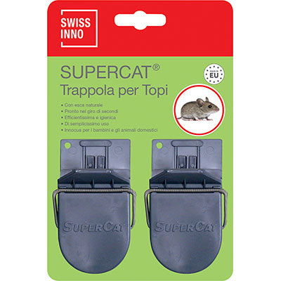 TRAPPOLA TOPI SUPERCAT MINI SWISSINNO PLASTICA CM  9 CF=PZ 2 Immagine principale del prodotto