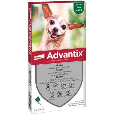 ANTIPARASSITARIO ADVANTIX CANI ELANCO KG  0/4 CF=PZ 4 Immagine principale del prodotto