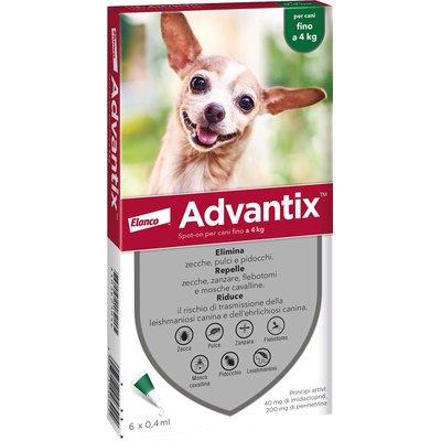 ANTIPARASSITARIO ADVANTIX CANI ELANCO KG  0/4 CF=PZ 6 Immagine principale del prodotto