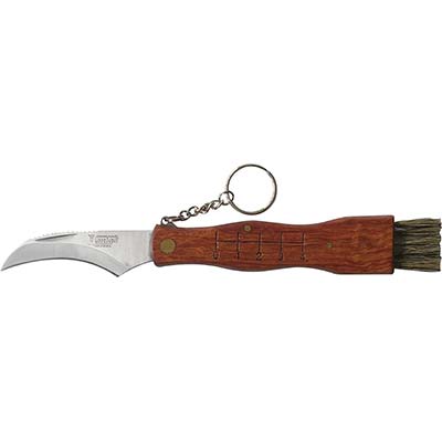 COLTELLO SERRAMANICO X FUNGHI DE LUCA INOX/LEGNO + SPAZZOLINO CM 19 Immagine principale del prodotto