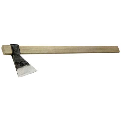 SCURE ASCIA CALABRIA 330 RINALDI ACCIAIO FORG/FAGGIO GR 400 H.CM 62 SM.MM 15/25X45 Immagine principale del prodotto