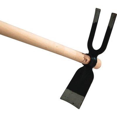 ZAPPA BIDENTE OCCHIO TONDO 228 + MANICO ORSATTI ACCIAIO FORGIATO/FAGGIO GR 425 MM 70X260 H.CM 130 Immagine principale del prodotto