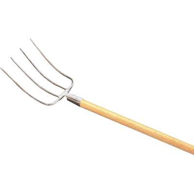 FORCA FIENO + MANICO ORSATTI ACCIAIO FORGIATO/FAGGIO DENTI 4