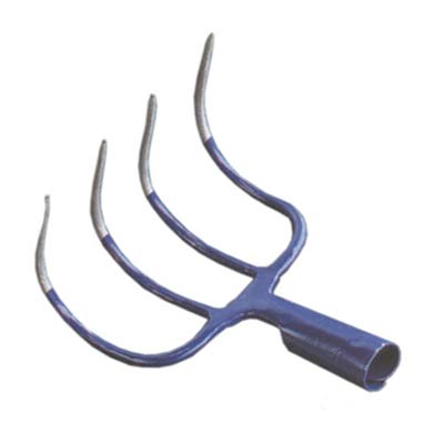 FORCA CURVA A RAMPINO ORSATTI ACCIAIO FORGIATO DENTI 4 Immagine principale del prodotto