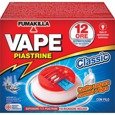 ELETTROEMANATORE PIASTRINA VAPE MAT + FILO + PIASTRINE ZANZARE 10
