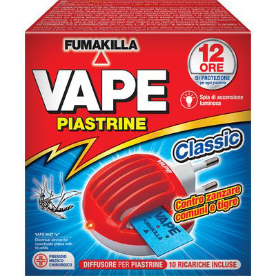 ELETTROEMANATORE PIASTRINA VAPE MAT + PIASTRINE ZANZARE 10