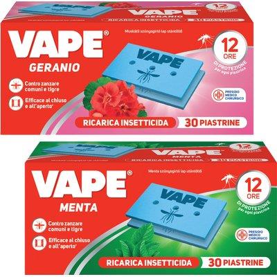 PIASTRINA ZANZARE VAPE MAT GERANIO + MENTA CF=PZ 30
