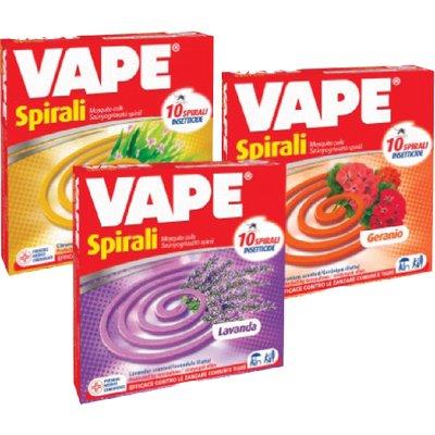 SPIRALE ANTI ZANZARE VAPE PROFUMAZIONI VARIE CF=PZ 10