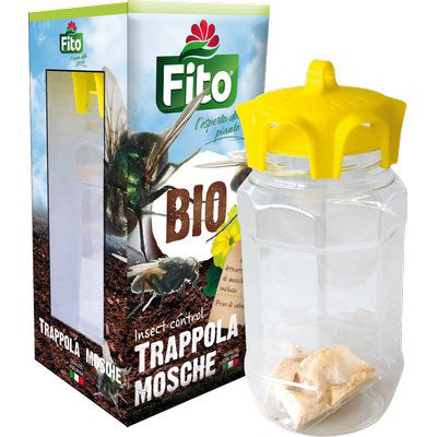 TRAPPOLA MOSCHE FITO CONTENITORE + ESCA