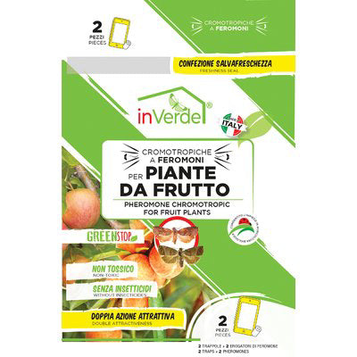 TRAPPOLA CROMOTROPICA PIANTE FRUTTO INVERDE ADESIVA CM 16X9 CF=PZ 2 Immagine principale del prodotto
