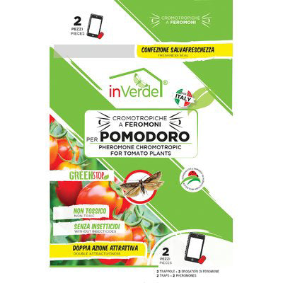 TRAPPOLA CROMOTROPICA TIGNOLA POMODORO INVERDE ADESIVA CM 16X9 CF=PZ 2 Immagine principale del prodotto