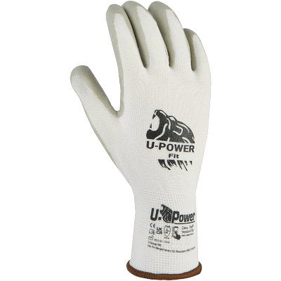 GUANTO NITRILE GRIGIO FIT U-POWER MAGLIA NYLON + SPANDEX BIANCO  7