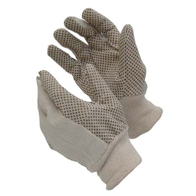 GUANTO PVC NERO PUNTINATO MAGLIA COTONE BIANCO UOMO Immagine principale del prodotto