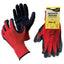 GUANTO LATTICE RUGOSO NERO HV WORKIT MAGLIA PESANTE COTONE ROSSO 10