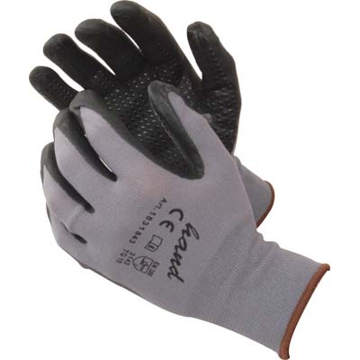 GUANTO NITRILE NERO PUNTINATO WORKIT MAGLIA LEGGERA SINTETICO GRIGIO  7 Immagine principale del prodotto