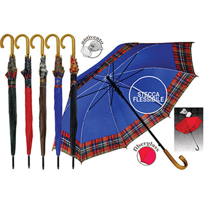 OMBRELLO PIOGGIA GOLF PL/METALLO 8 STECCHE AUTOMATICO CM 134 ANTIVENTO