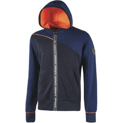 FELPA FULL ZIP + CAPPUCCIO JUPITER U-POWER DEEP BLUE M