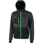 FELPA FULL ZIP + CAPPUCCIO GALAXY U-POWER ASPHALT GREY GREEN L