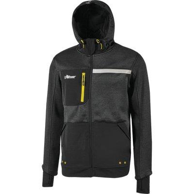 FELPA FULL ZIP + CAPPUCCIO GALAXY U-POWER BLACK CARBON XXL Immagine principale del prodotto